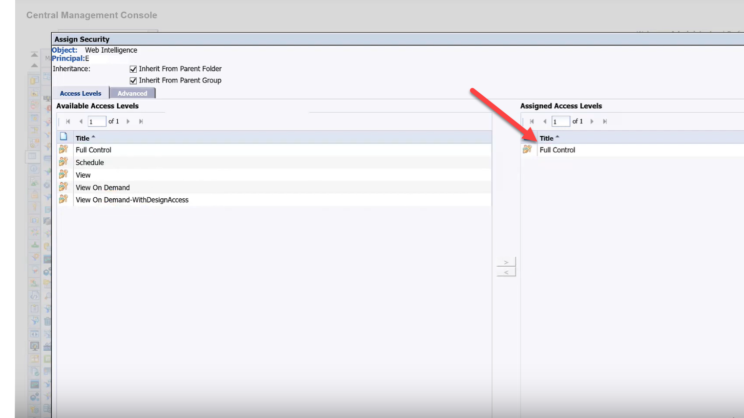 Maintain security settings, Disable Edit and design for public folder reports