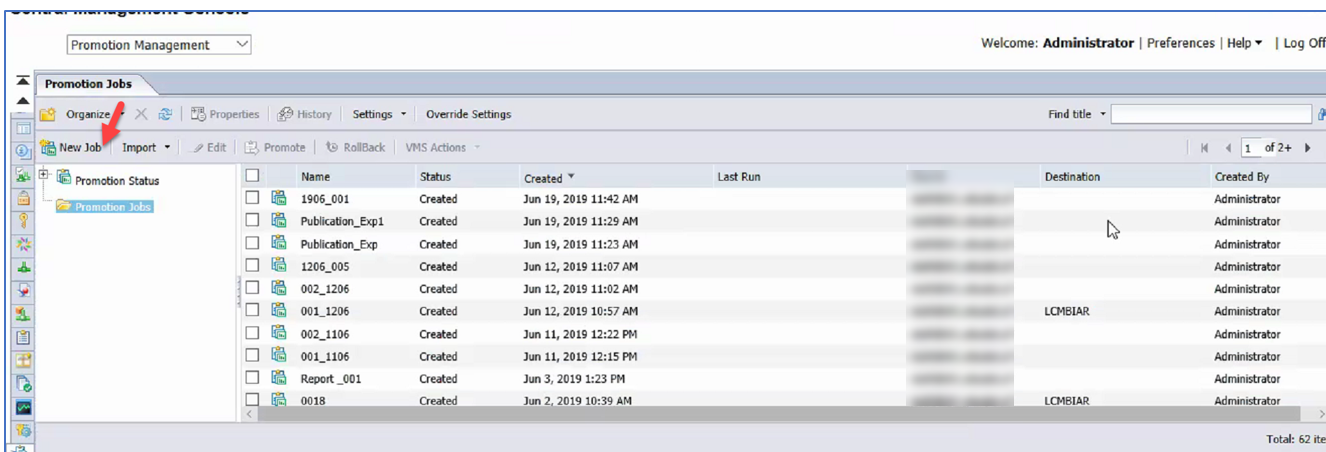 Export and import files from BOBJ server