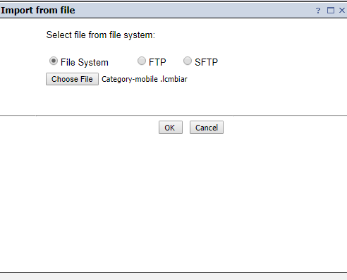 Export and import files from BOBJ server