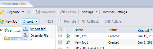 Export and import files from BOBJ server