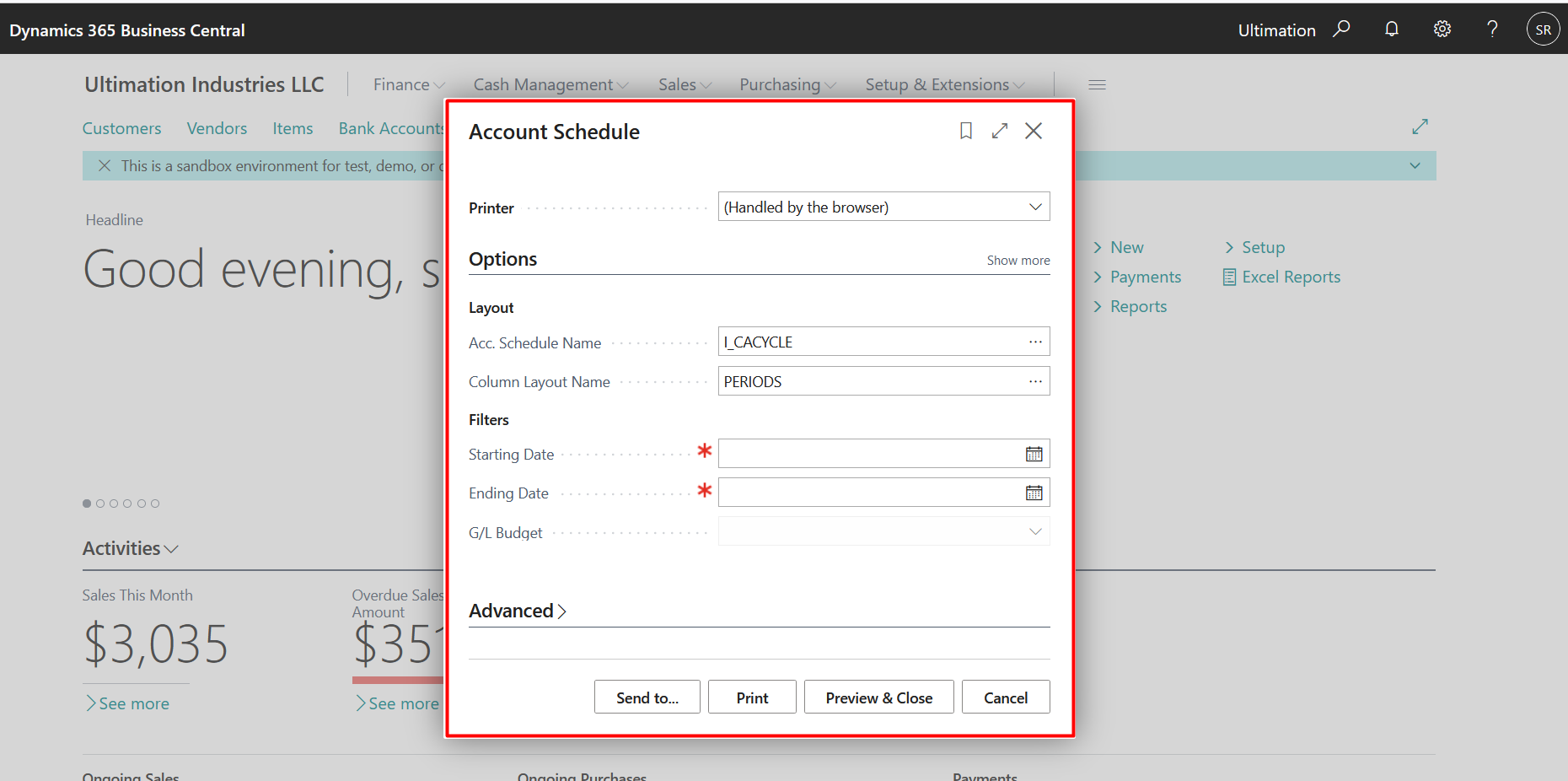 Business Central Reports and Ledger Entries