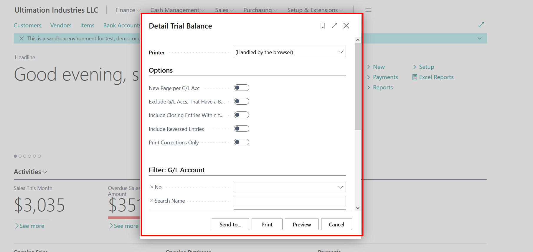 Business Central Reports and Ledger Entries