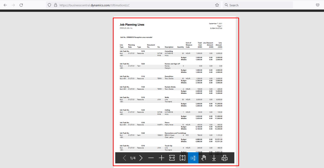 Business Central Reports and Ledger Entries