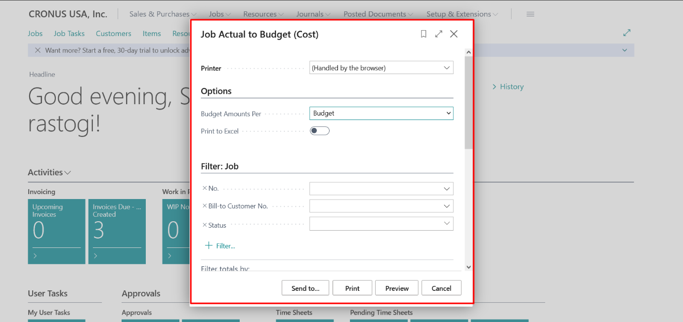 Business Central Reports and Ledger Entries