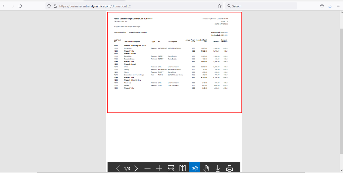 Business Central Reports and Ledger Entries