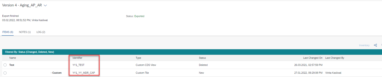 SAP S/4 Hana move changes to production