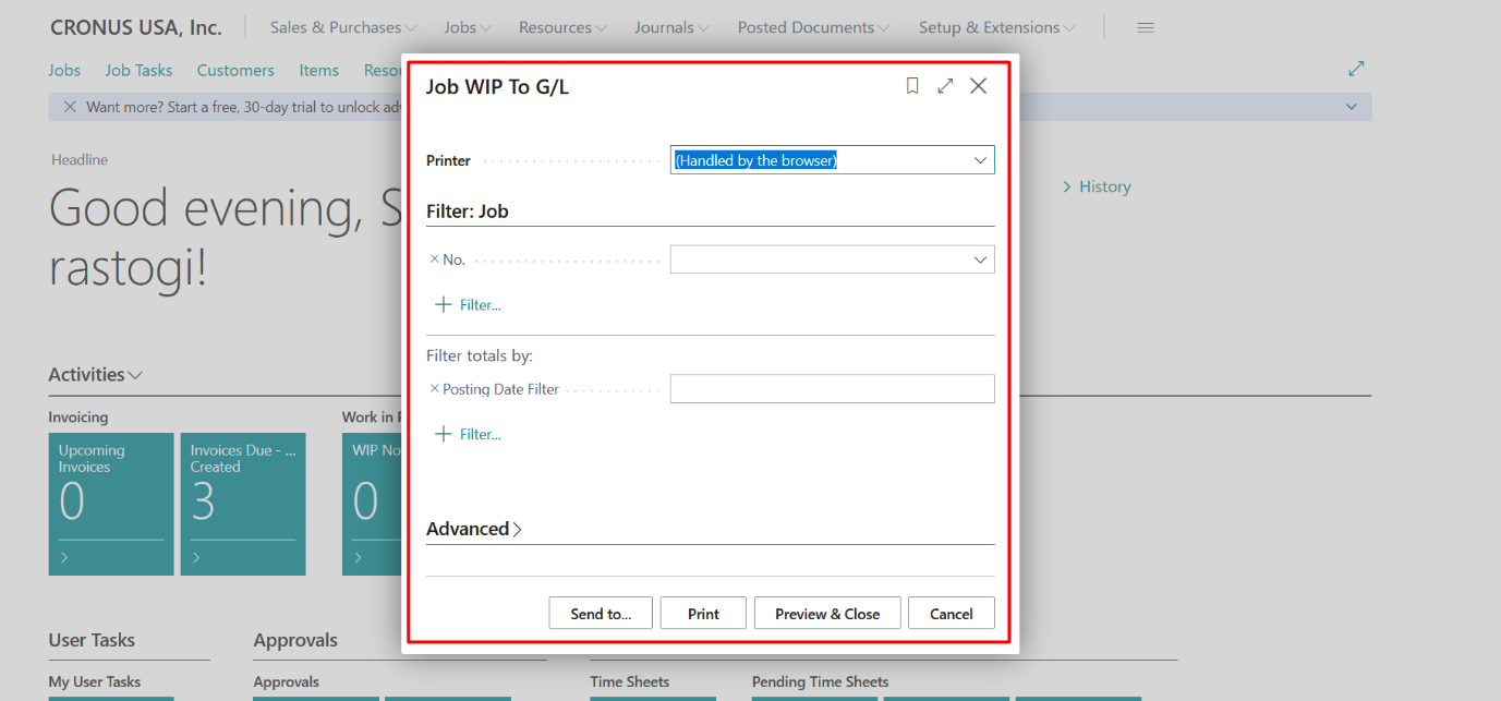 Business Central Reports and Ledger Entries