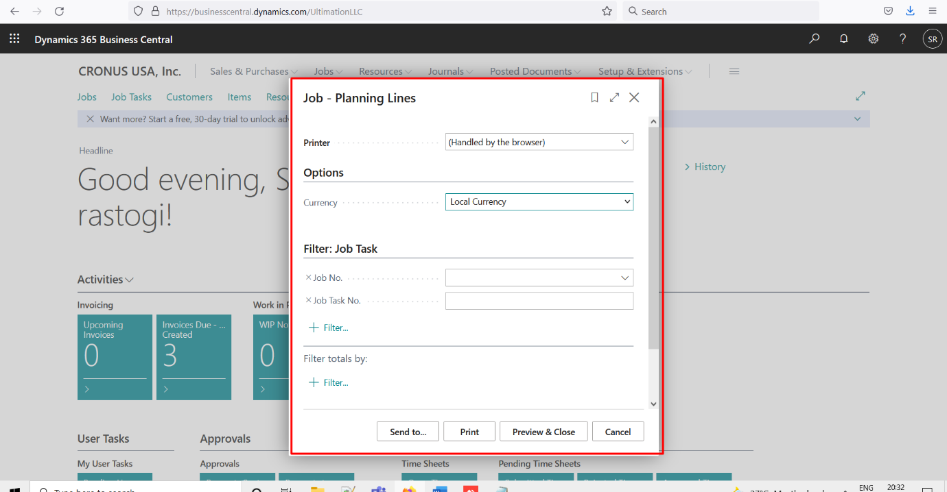 Business Central Reports and Ledger Entries