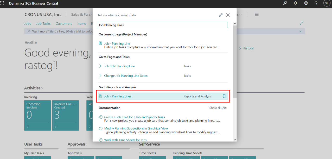 Business Central Reports and Ledger Entries