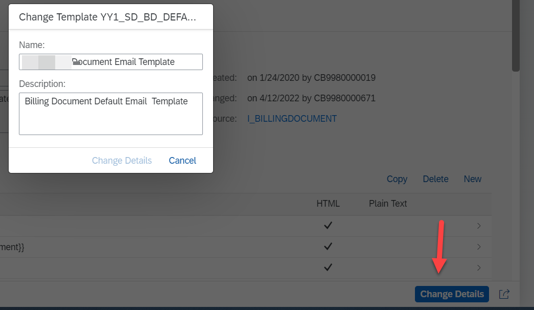 How to modify SAP S/4 Hana email template