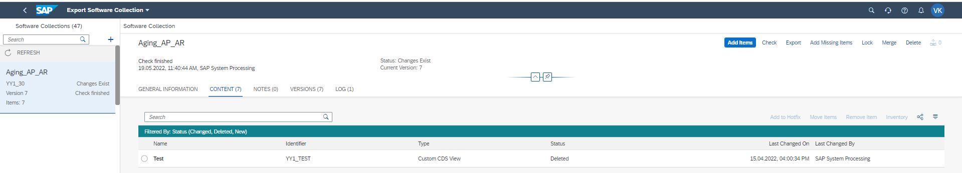 SAP S/4 Hana move changes to production