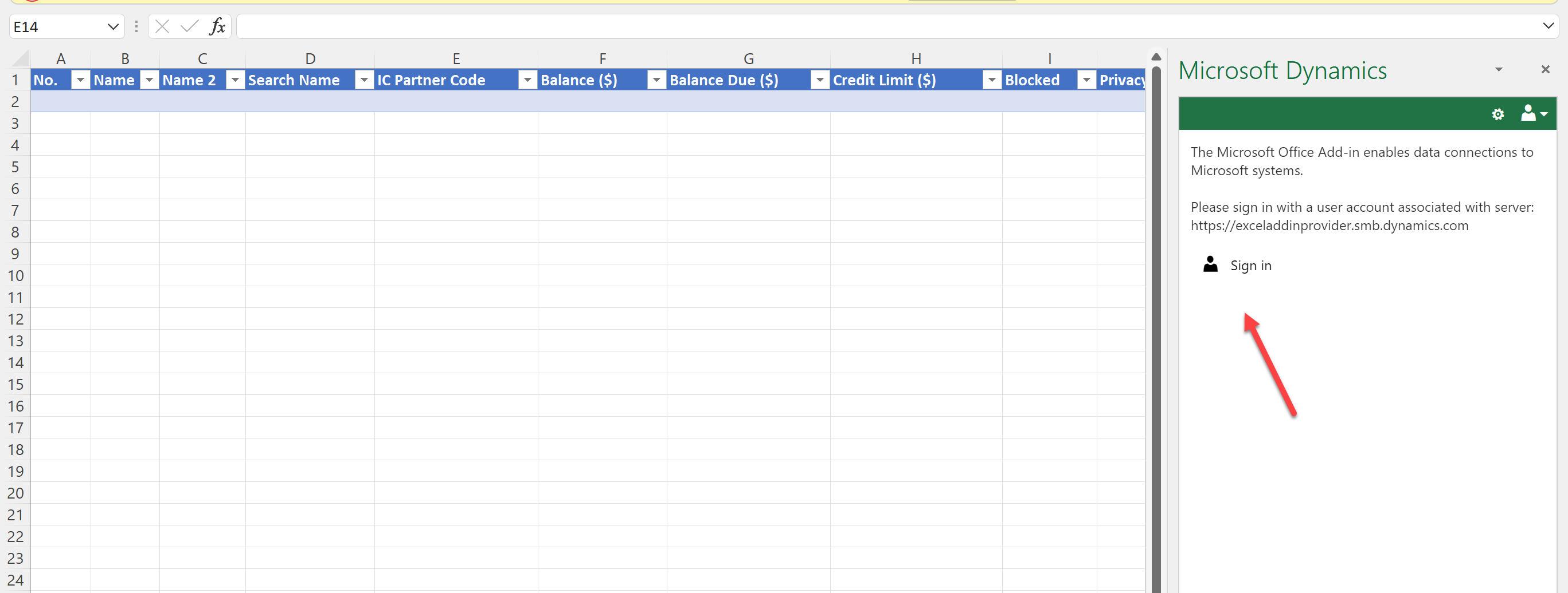 Edit all the Business Central data in Excel