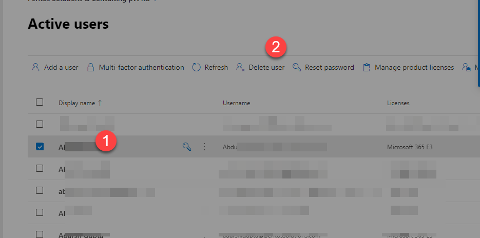 Removing former employee O365