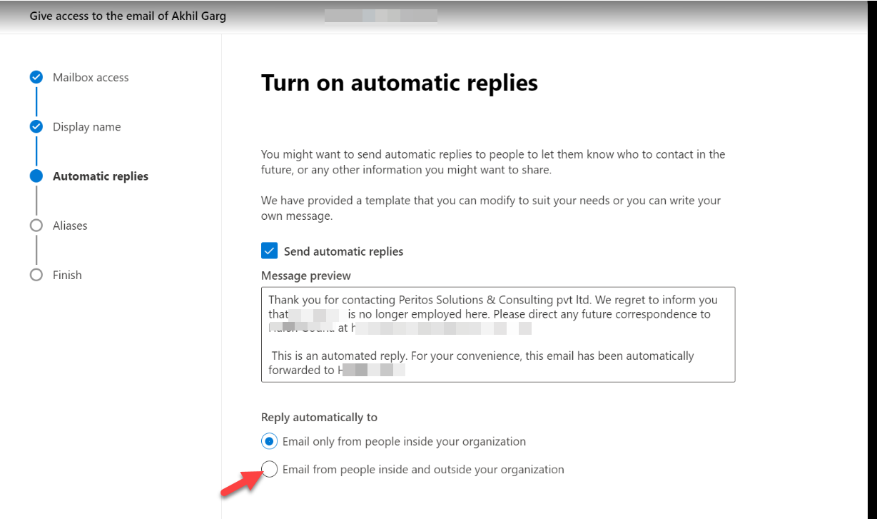 Removing former employee O365