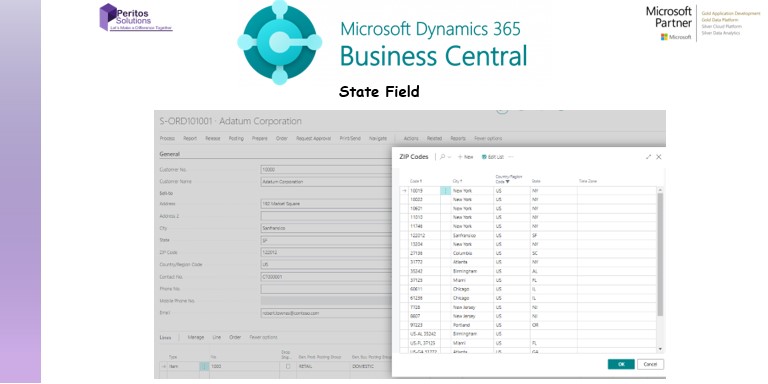 Business Central State Field