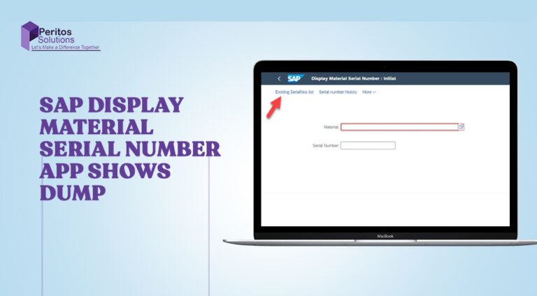 S/4 Hana Display Material Serial Number App shows Dump