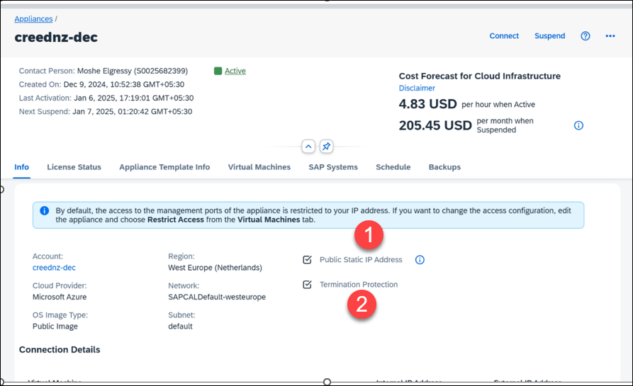 Cost optimization | SAP Trial system
