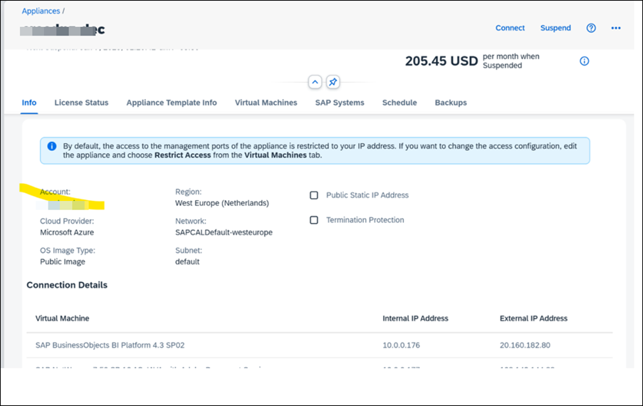 Cost optimization | SAP Trial system